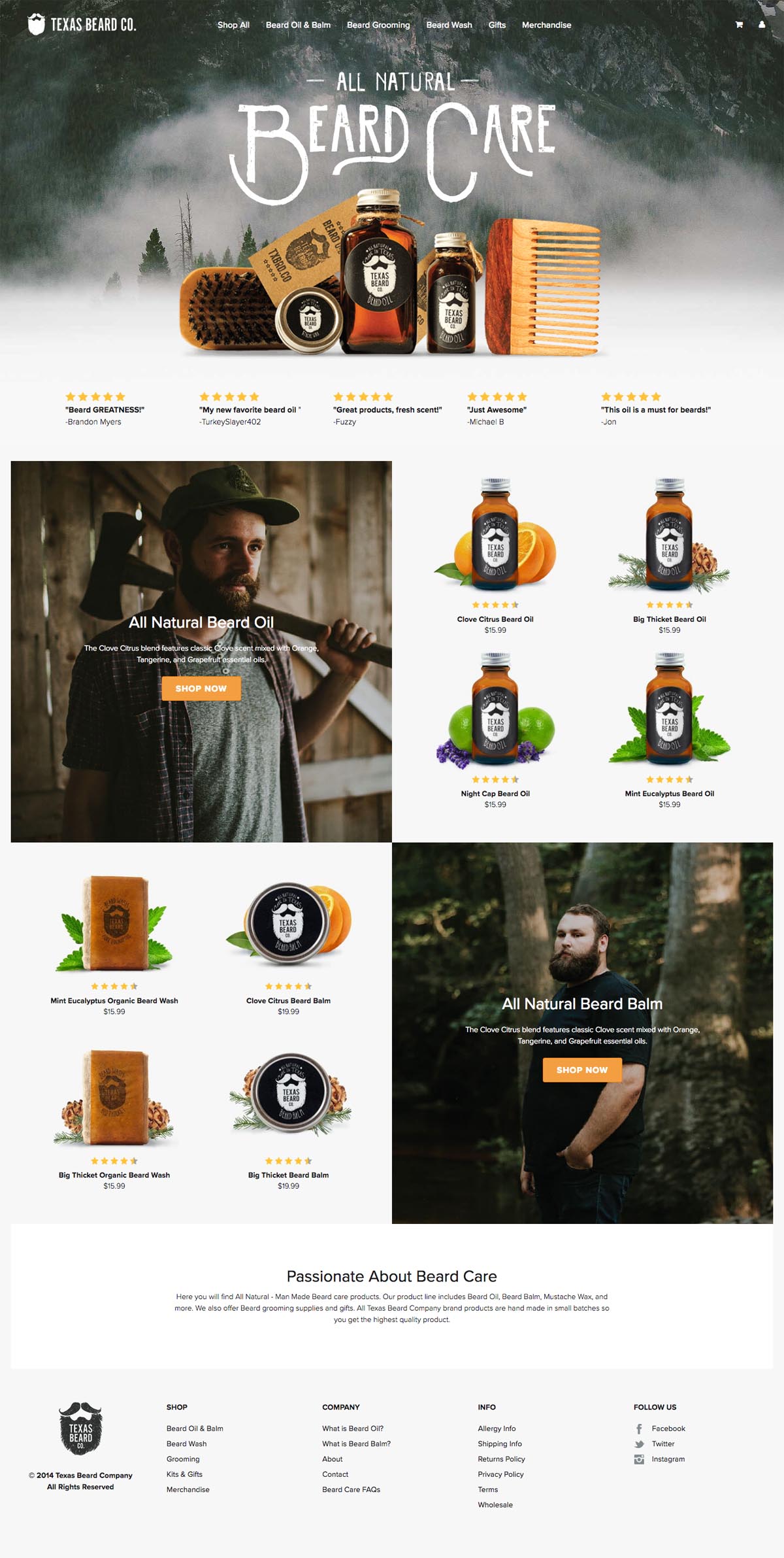 eCommerce website: Texas Beard Company