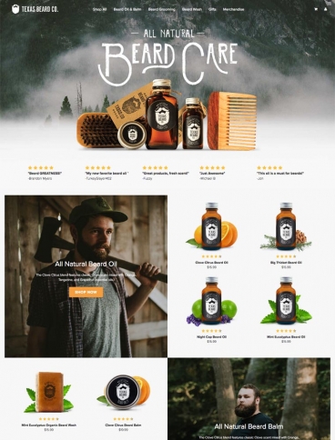 eCommerce website: Texas Beard Company