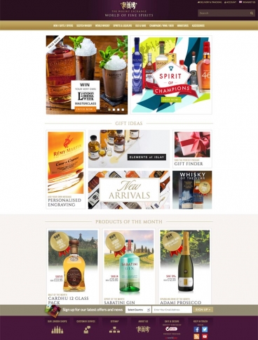 eCommerce website: The Whisky Exchange