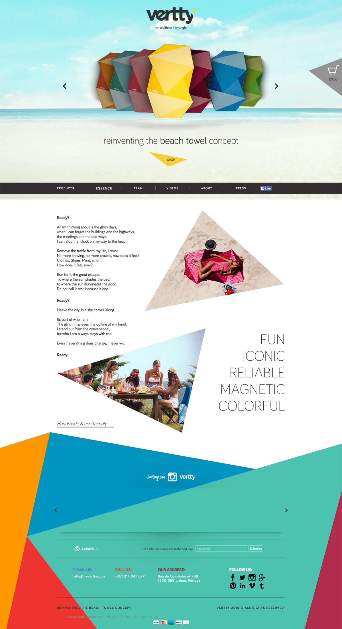 eCommerce website: Vertty