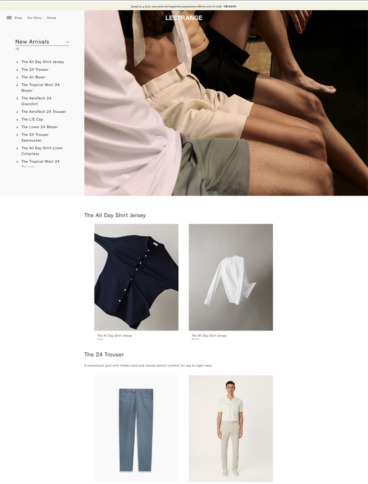 eCommerce website: L’Estrange