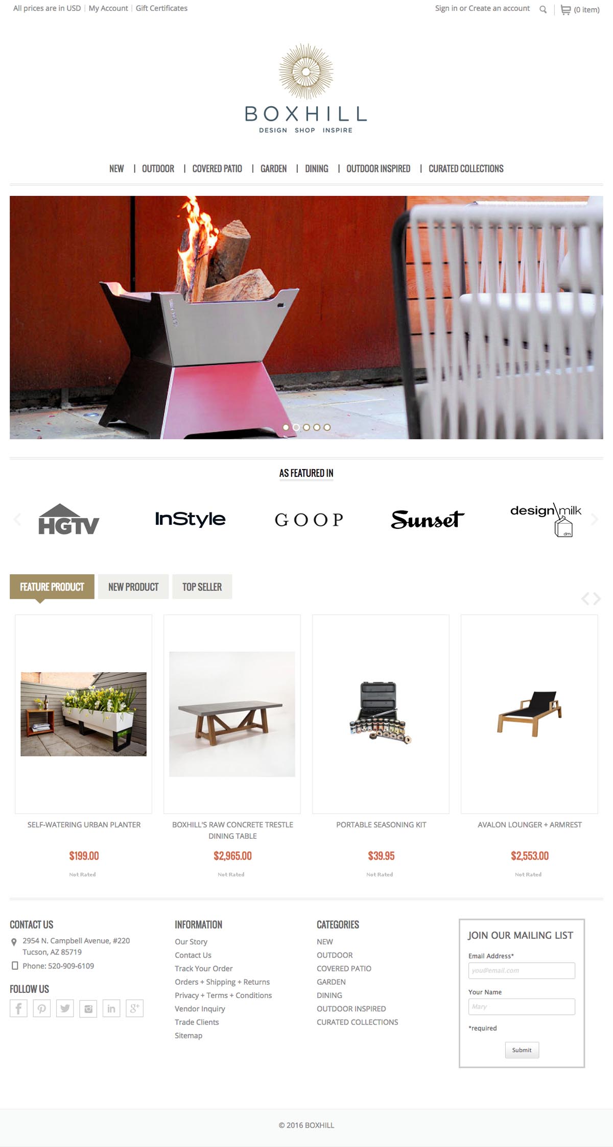 eCommerce website: Boxhill