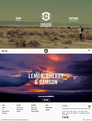 eCommerce website: Caravan