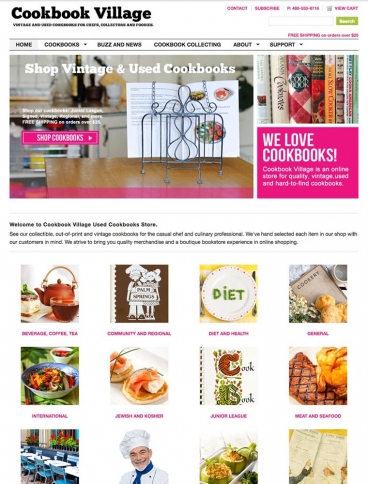 eCommerce website: Cookbook Village
