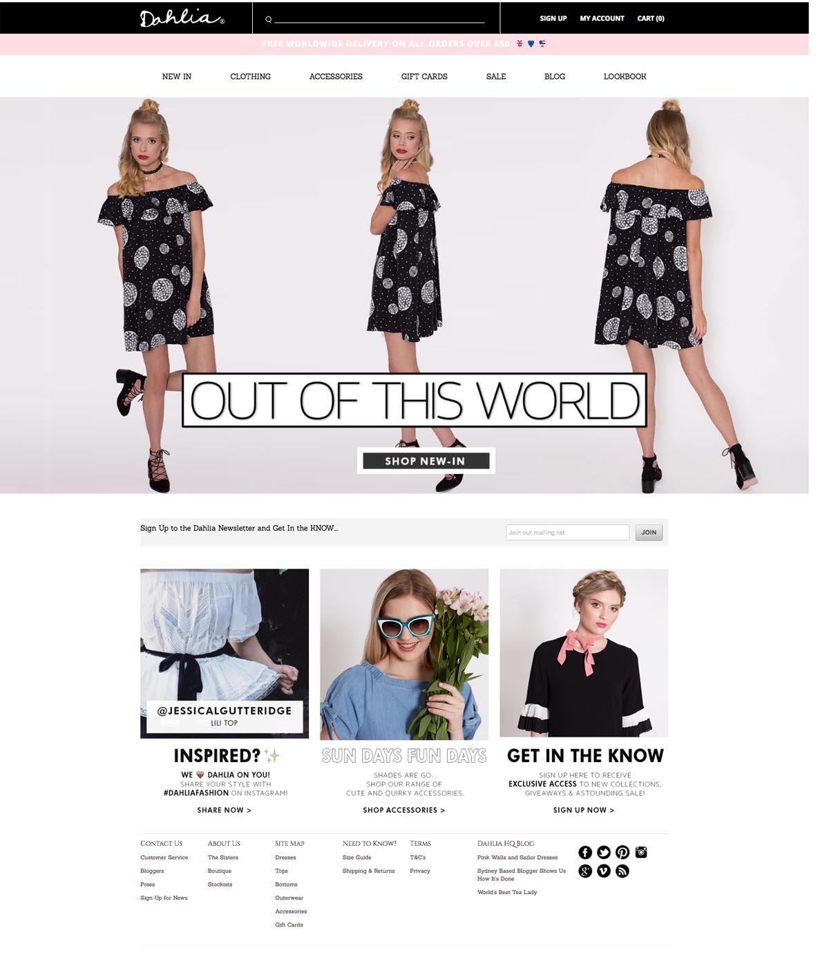 eCommerce website: Dahlia