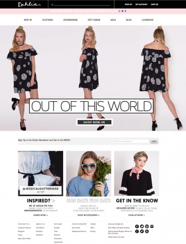 eCommerce website: Dahlia