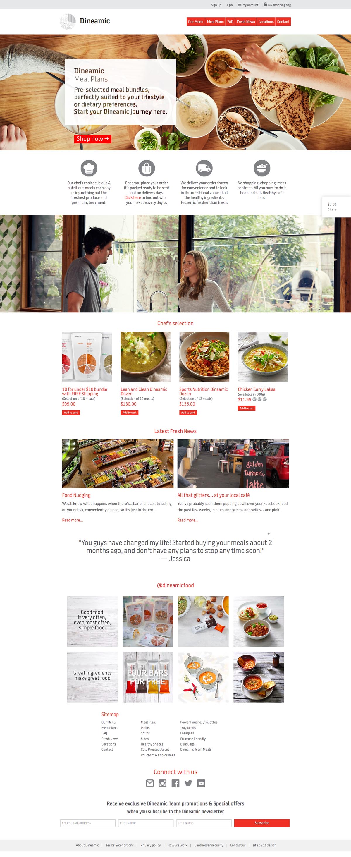 eCommerce website: Dineamic