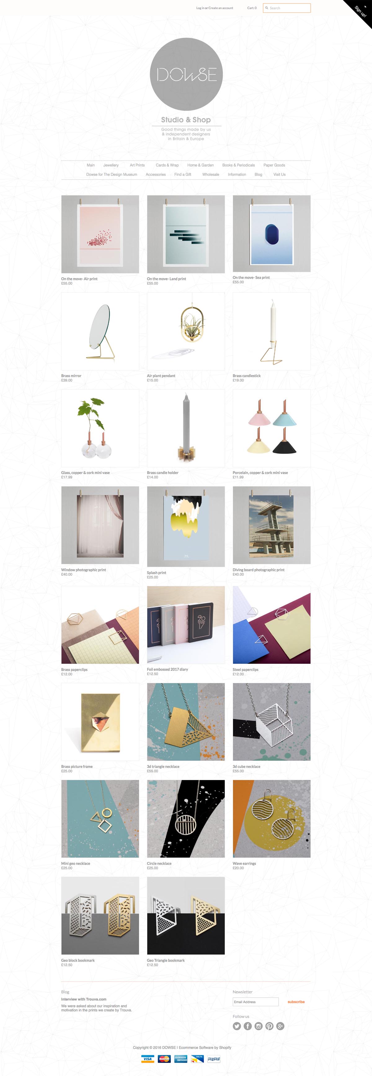 eCommerce website: Dowse