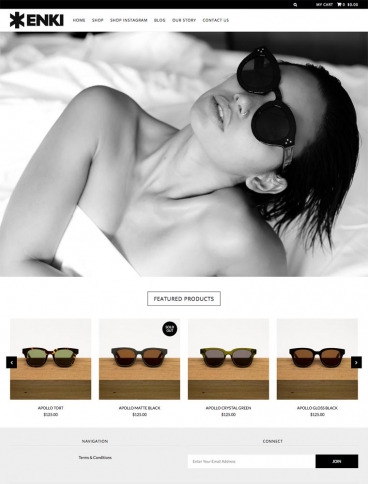 eCommerce website: Enki Eyewear
