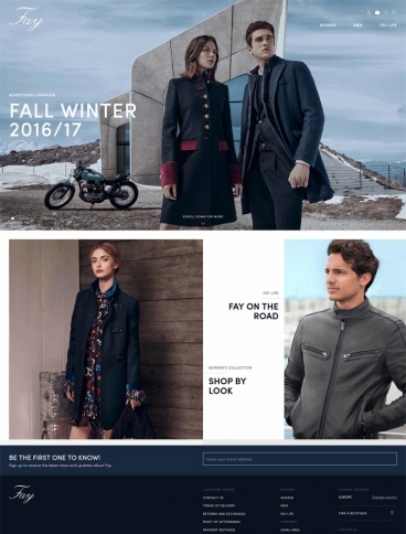 eCommerce website: Fay