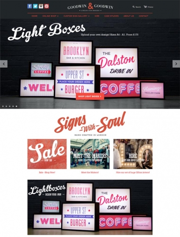 eCommerce website: Goodwin & Goodwin