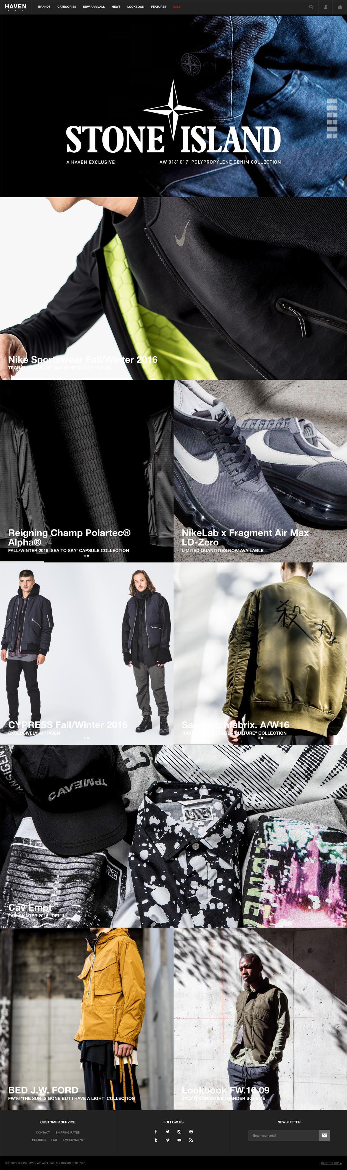 eCommerce website: HAVEN