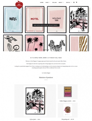 eCommerce website: Hotel Magique