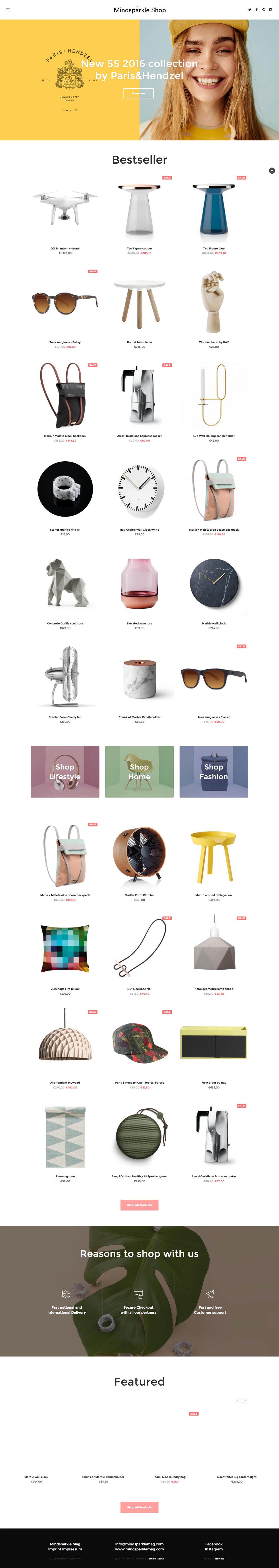 eCommerce website: MindSparkle Shop