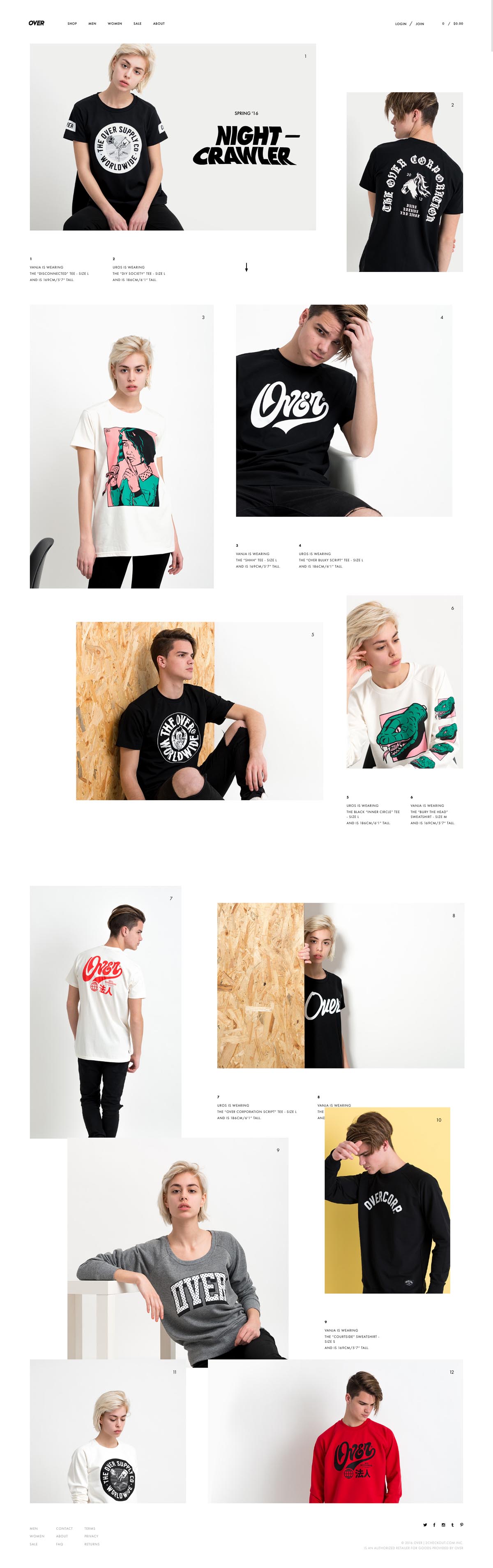 eCommerce website: Over