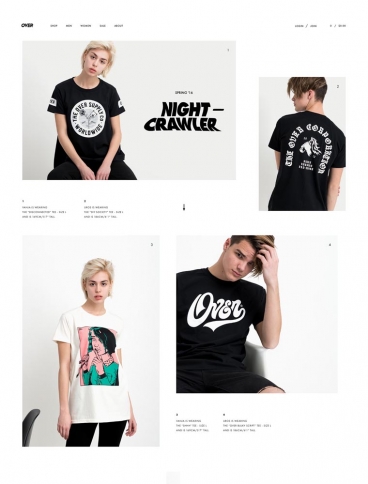 eCommerce website: Over