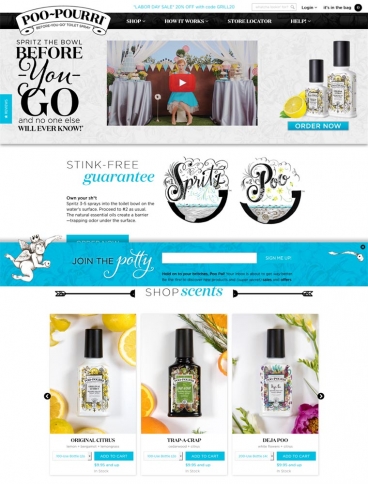 eCommerce website: Poo Pourri