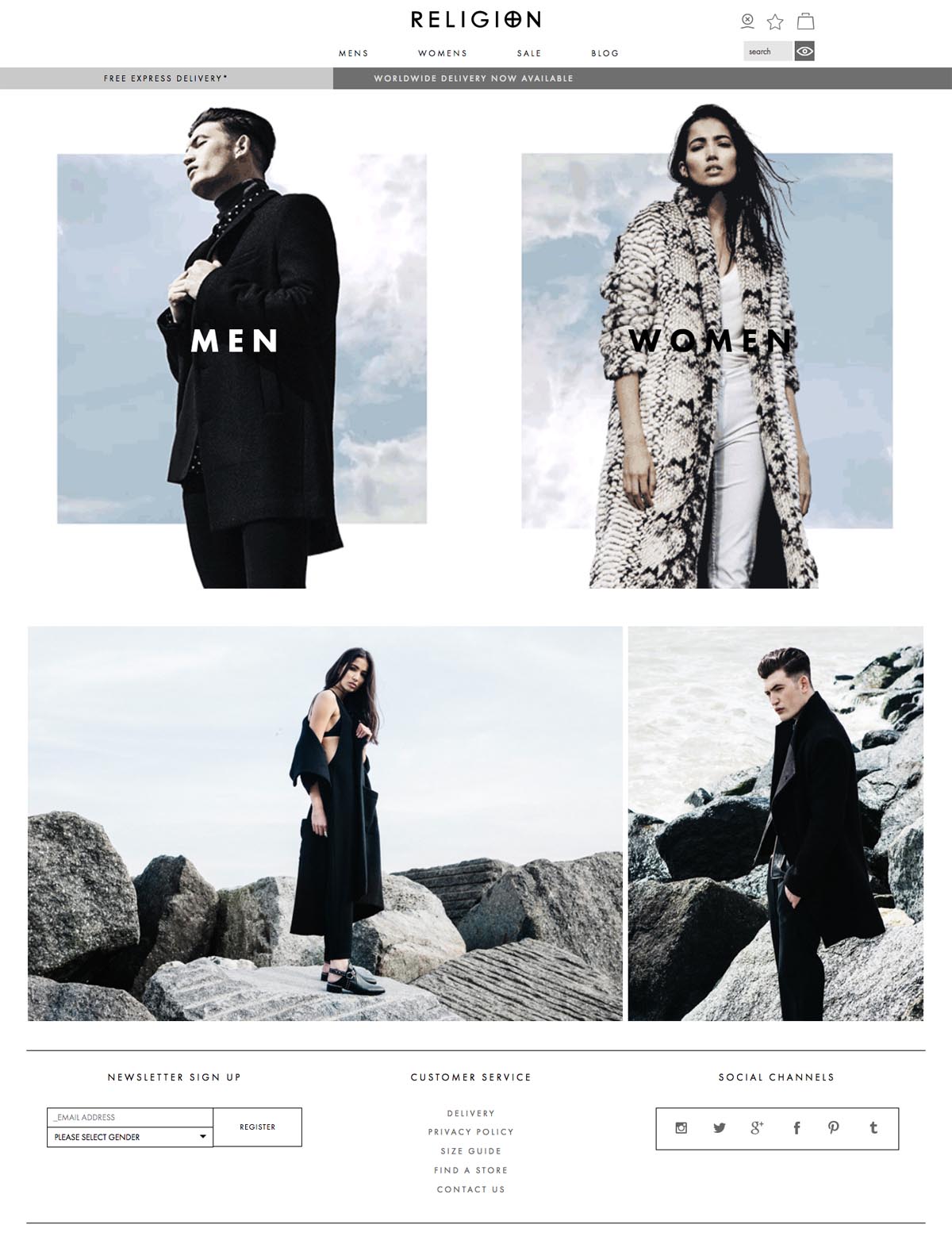 eCommerce website: Religion Clothing