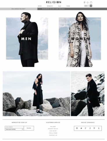 eCommerce website: Religion Clothing