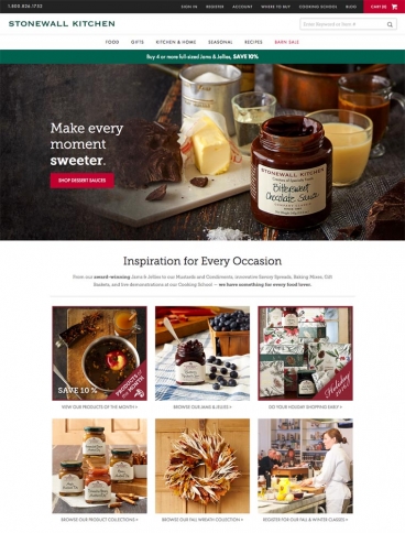 eCommerce website: Stonewall Kitchen