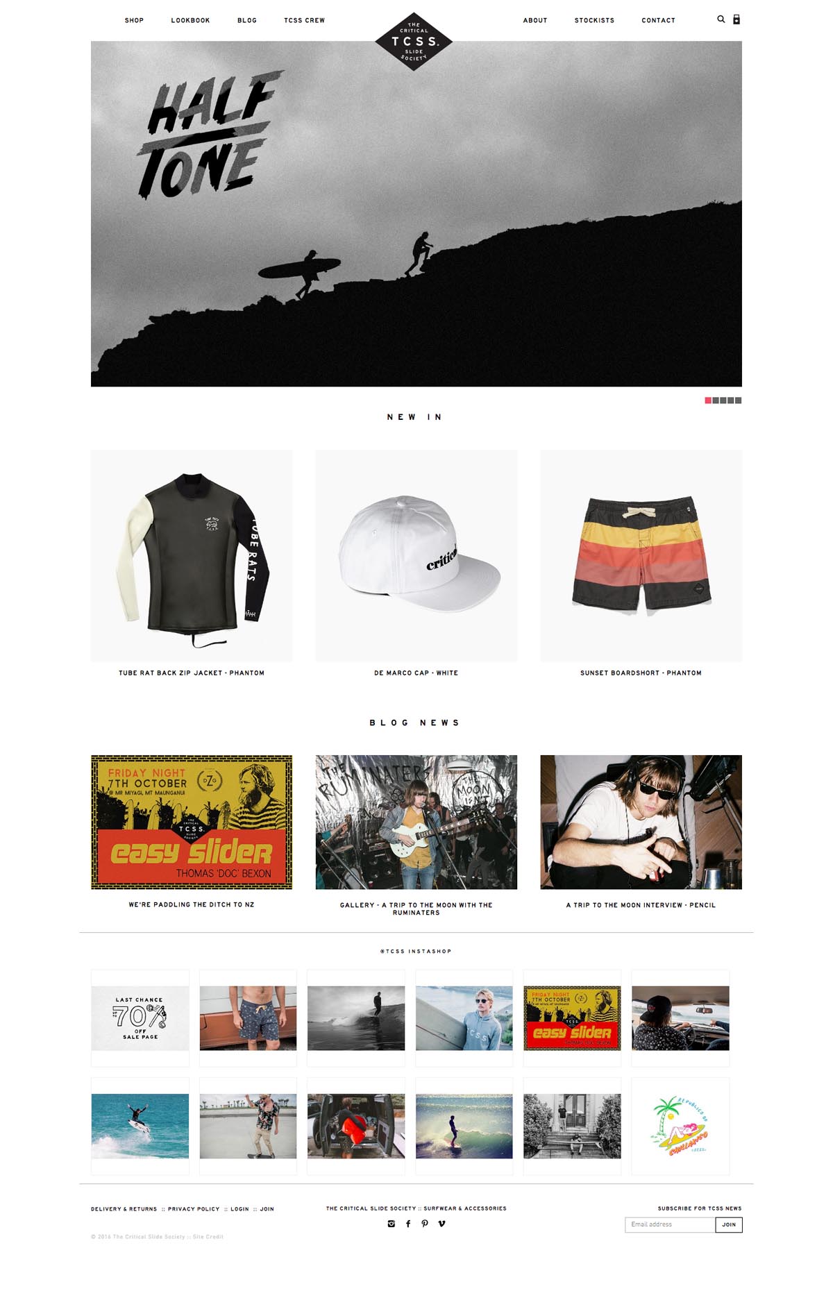 eCommerce website: The Critical Slide Society