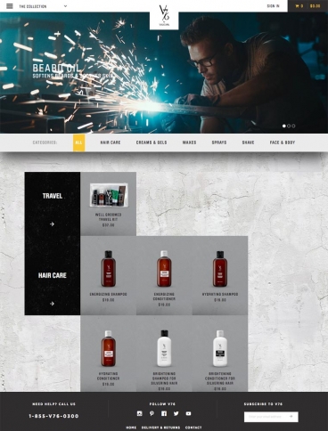 eCommerce website: V76 by Vaughn