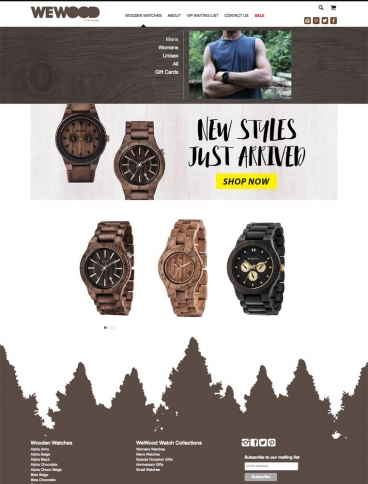 eCommerce website: WeWood Watches