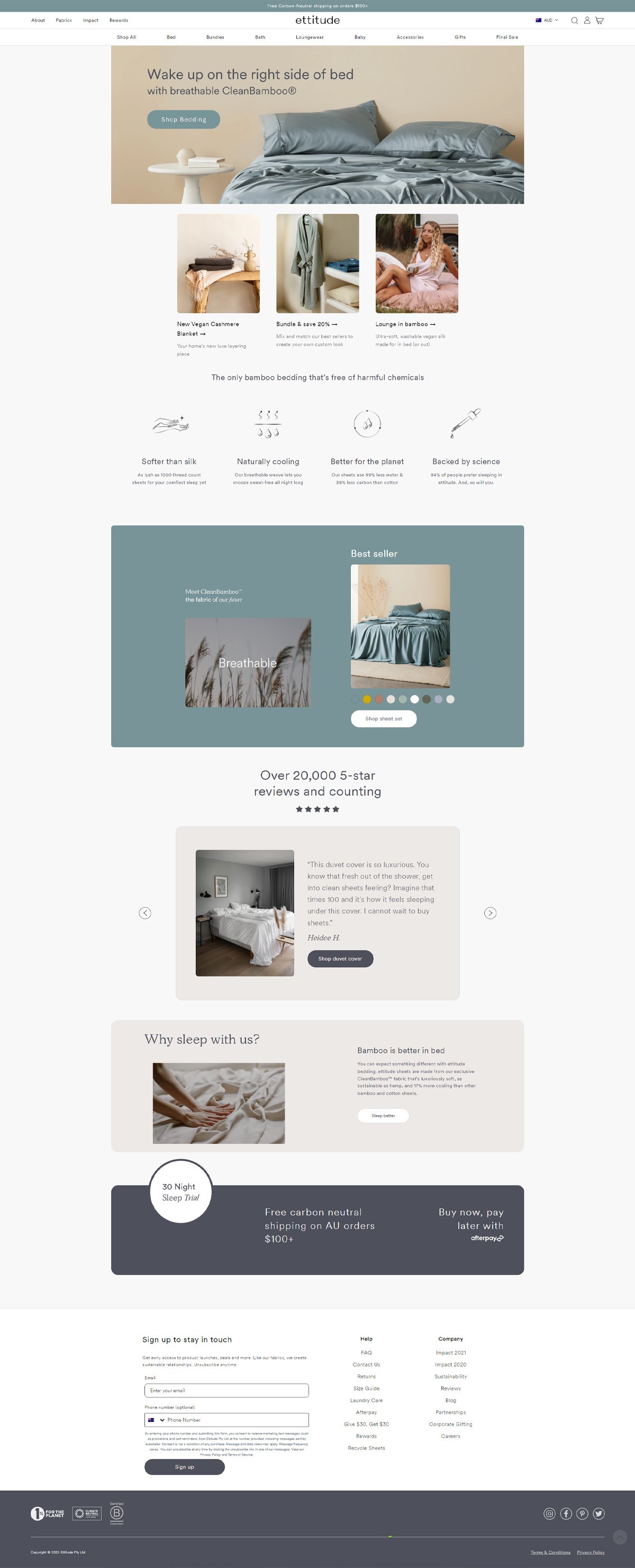 eCommerce website: Ettitude