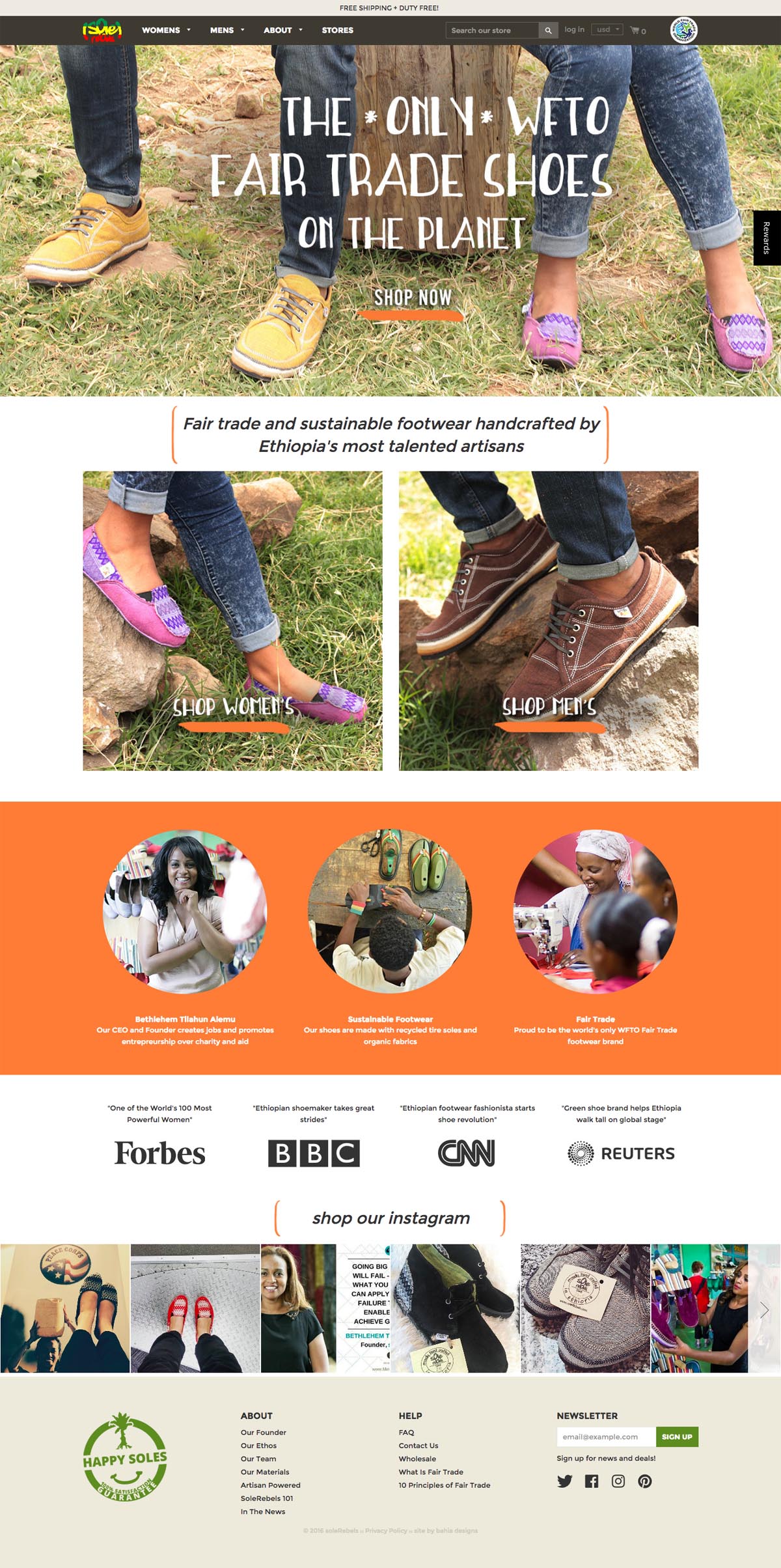 eCommerce website: soleRebels