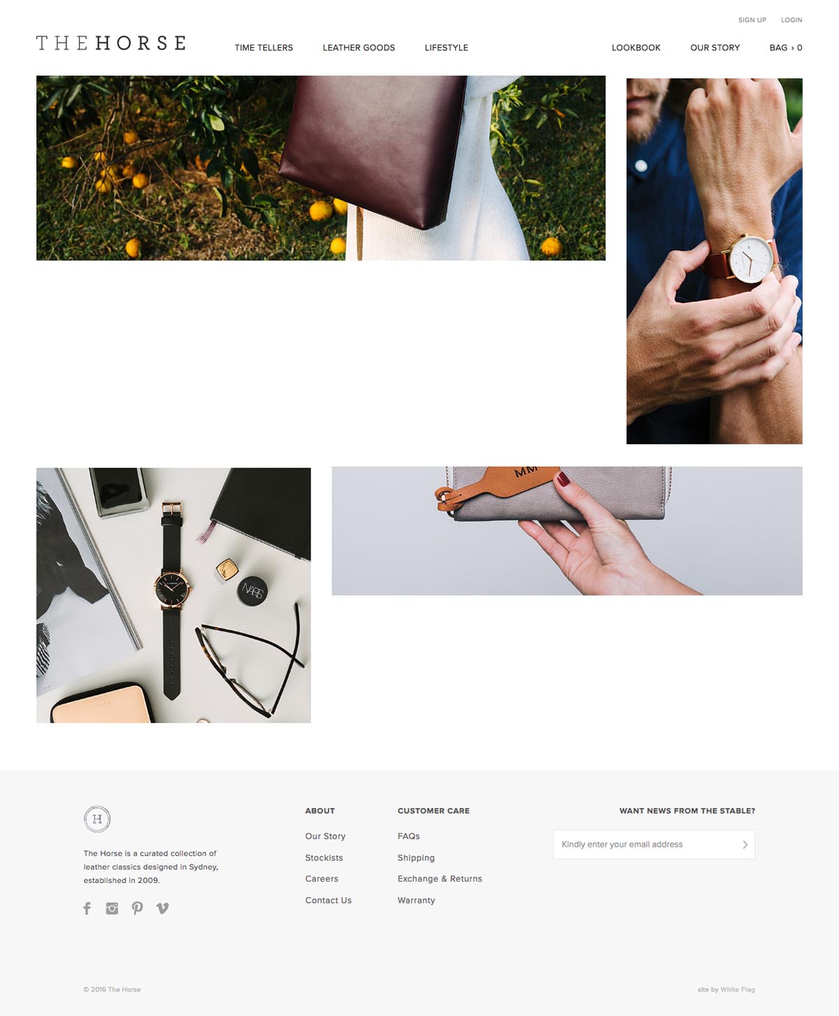 eCommerce website: The Horse