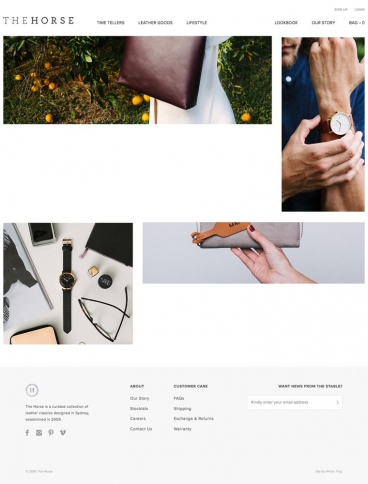 eCommerce website: The Horse