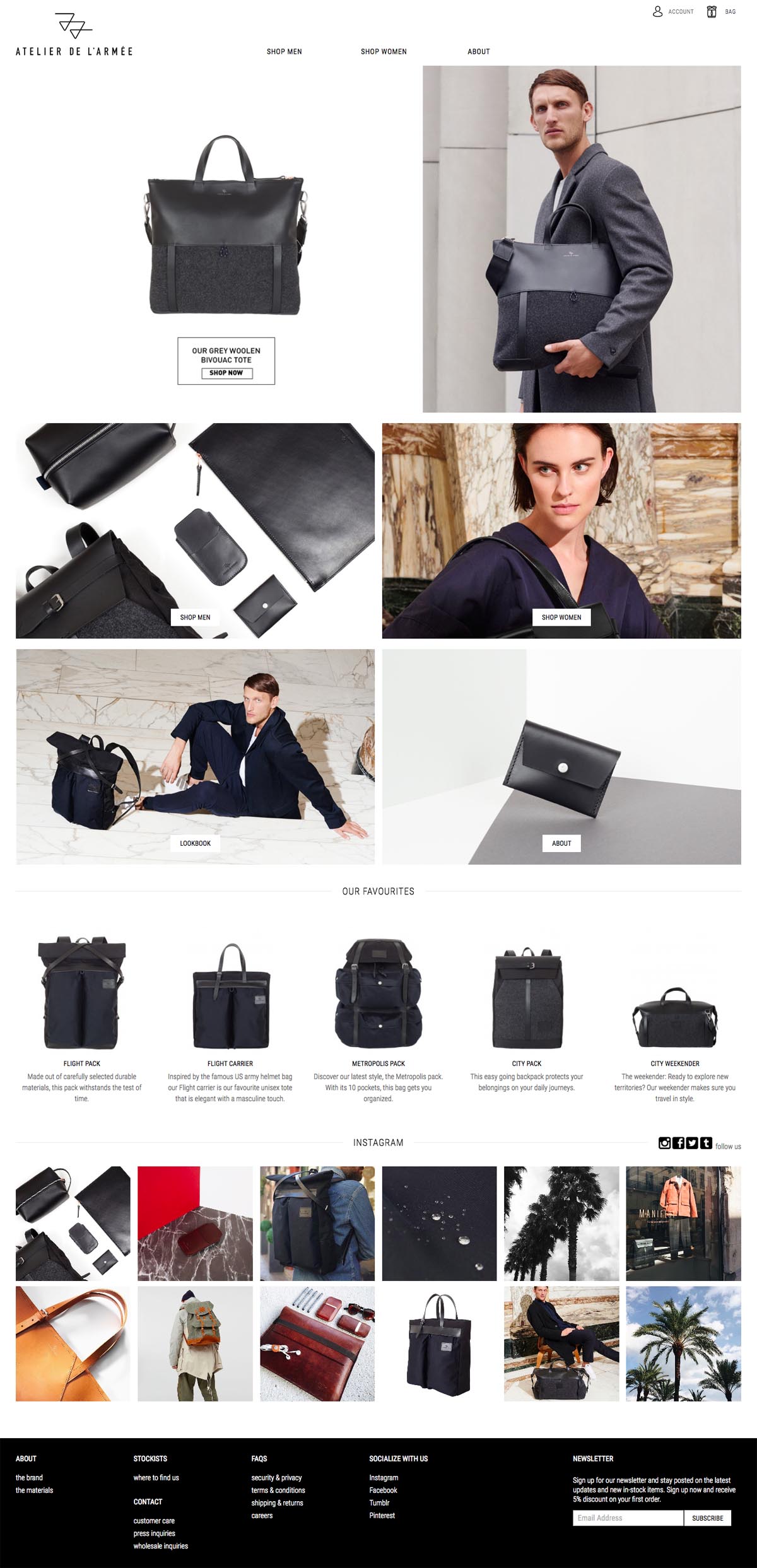 eCommerce website: Atelier de l’Armée