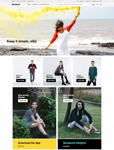 eCommerce website: Bewakoof