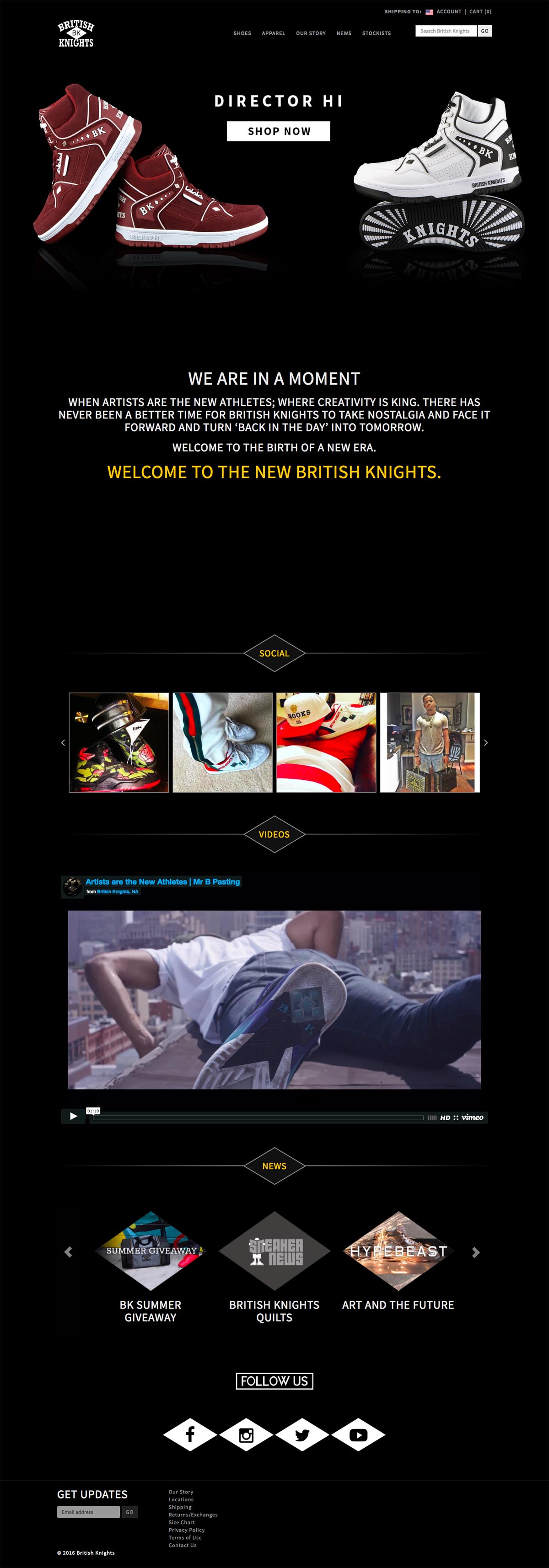 eCommerce website: British Knights