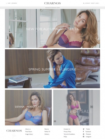 eCommerce website: Charnos