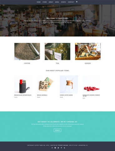 eCommerce website: Coffee Times