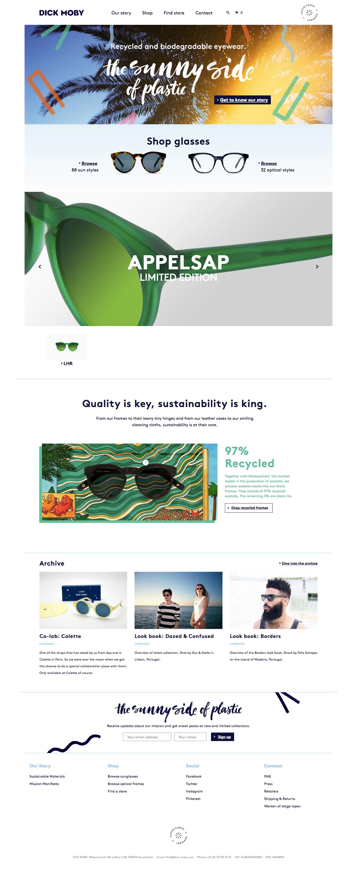 eCommerce website: Dick Moby