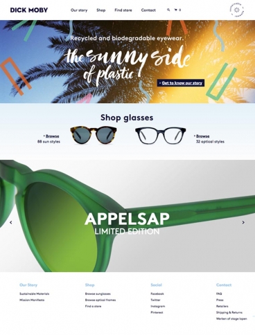 eCommerce website: Dick Moby