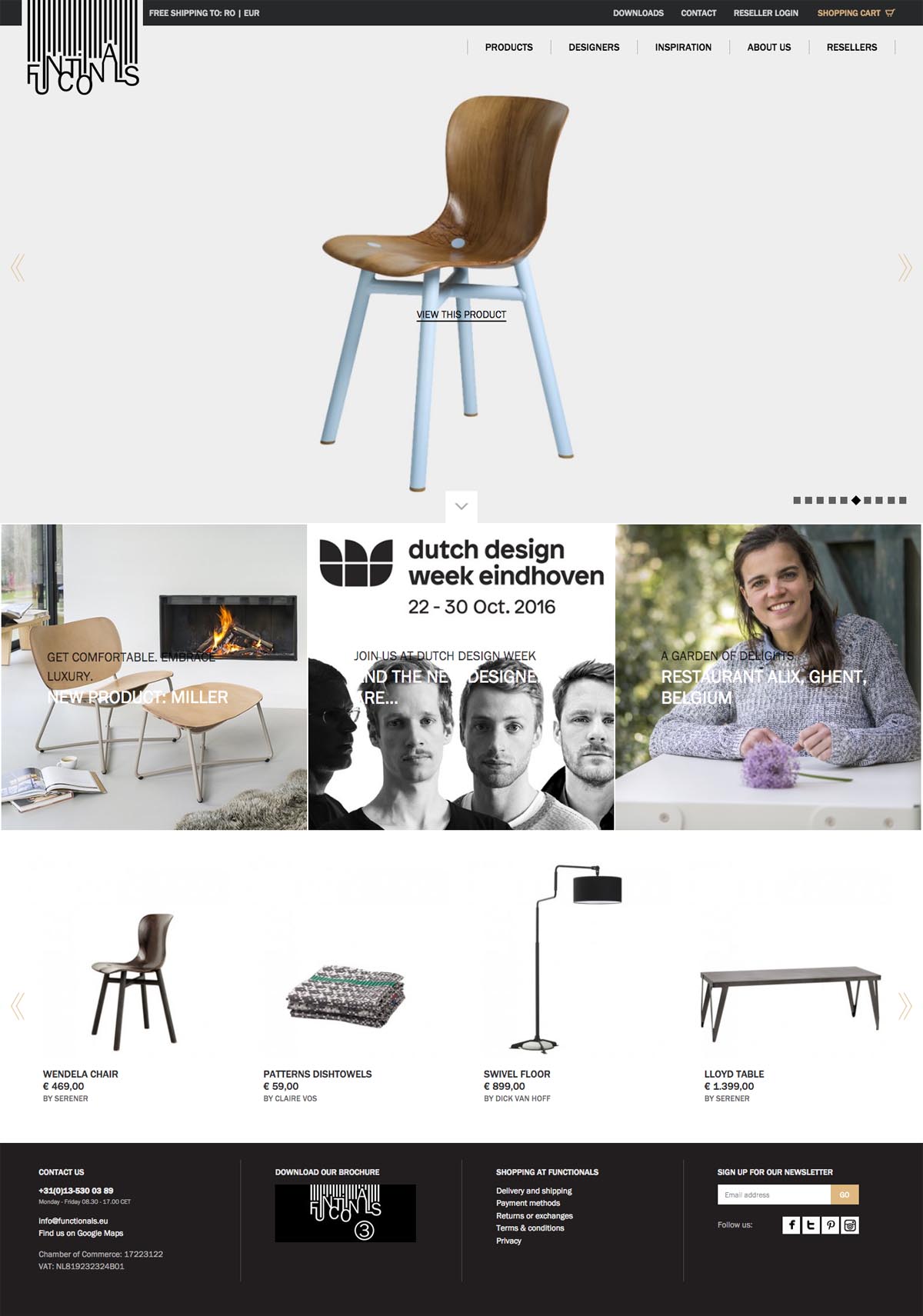 eCommerce website: Functionals