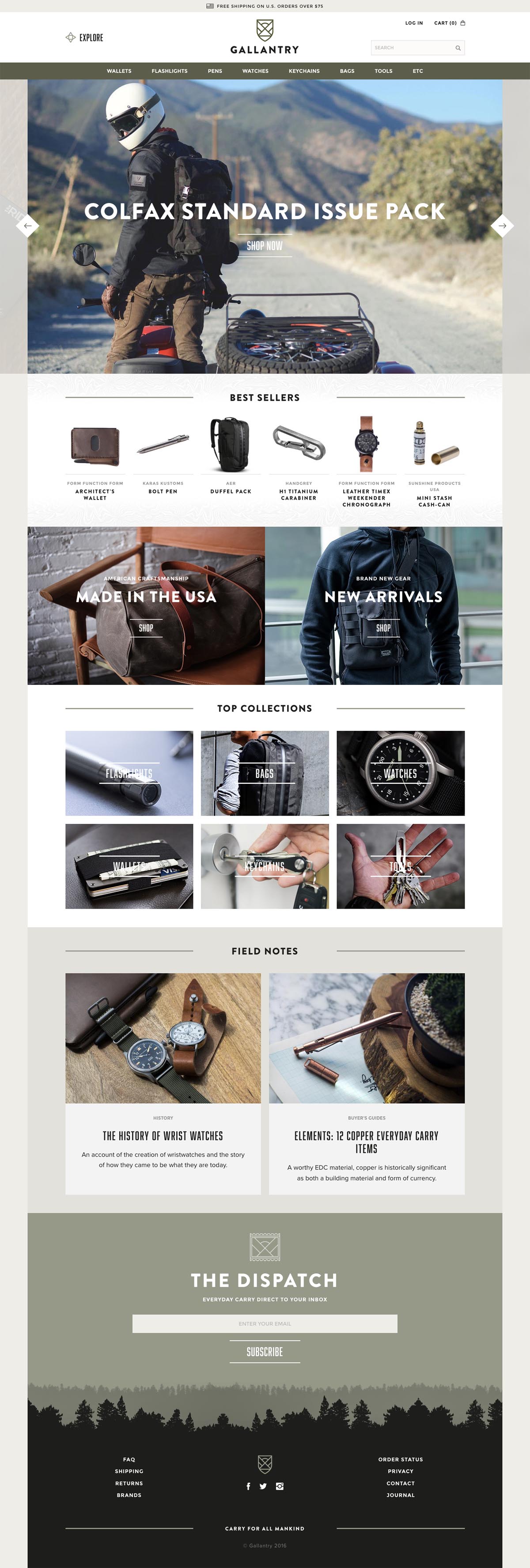 eCommerce website: Gallantry