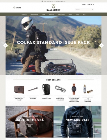 eCommerce website: Gallantry