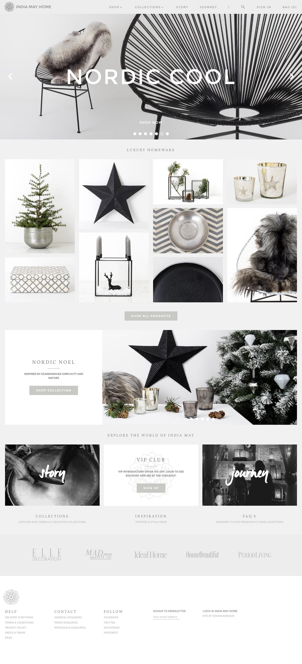 eCommerce website: India May Home