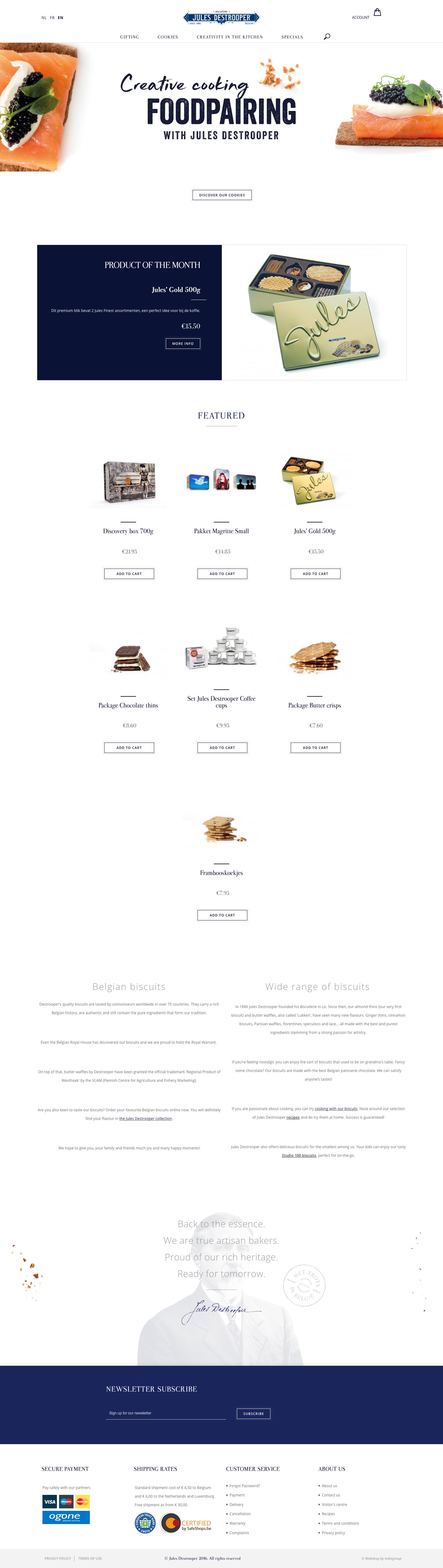 eCommerce website: Jules Destrooper