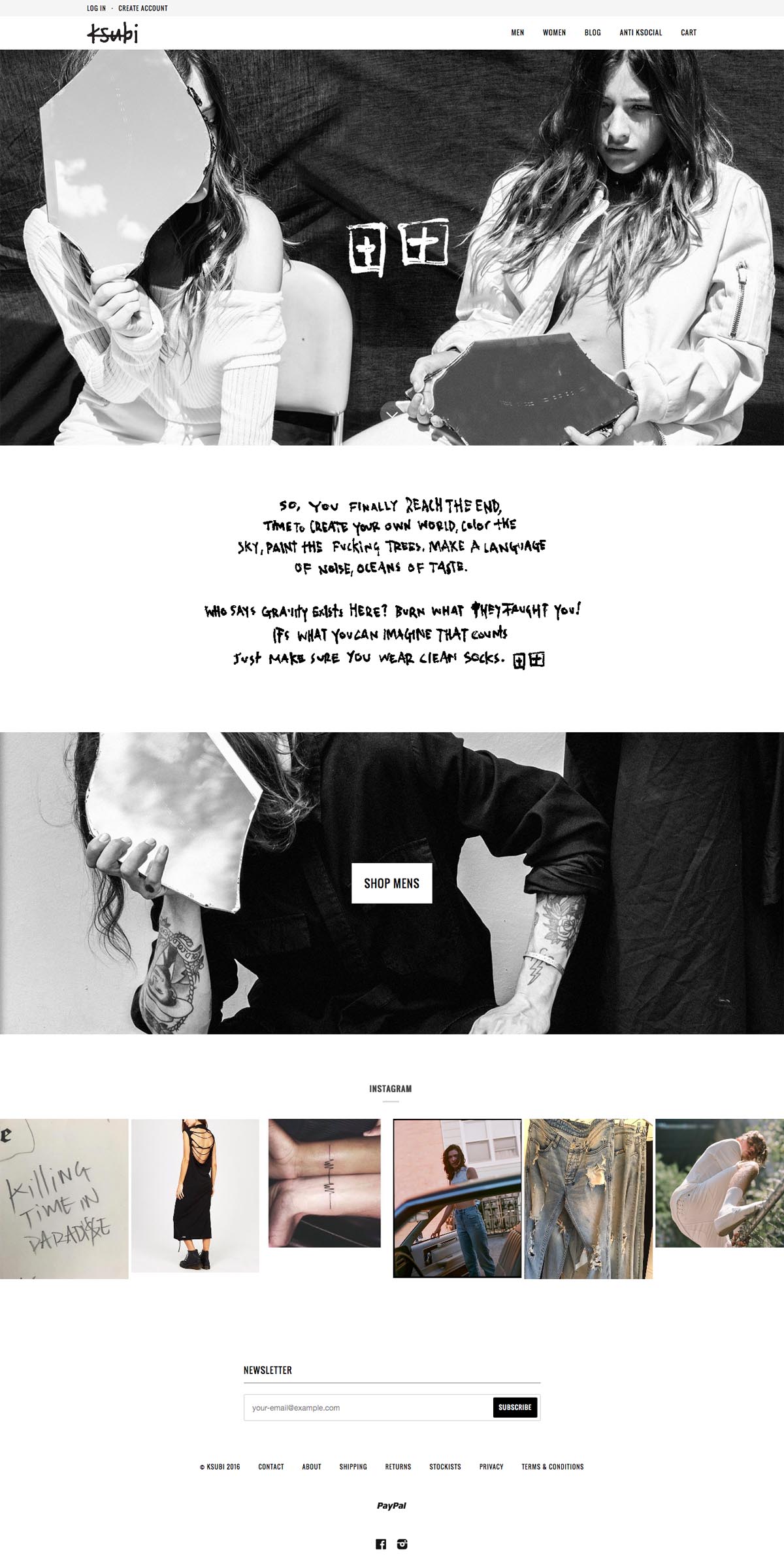 eCommerce website: ksubi