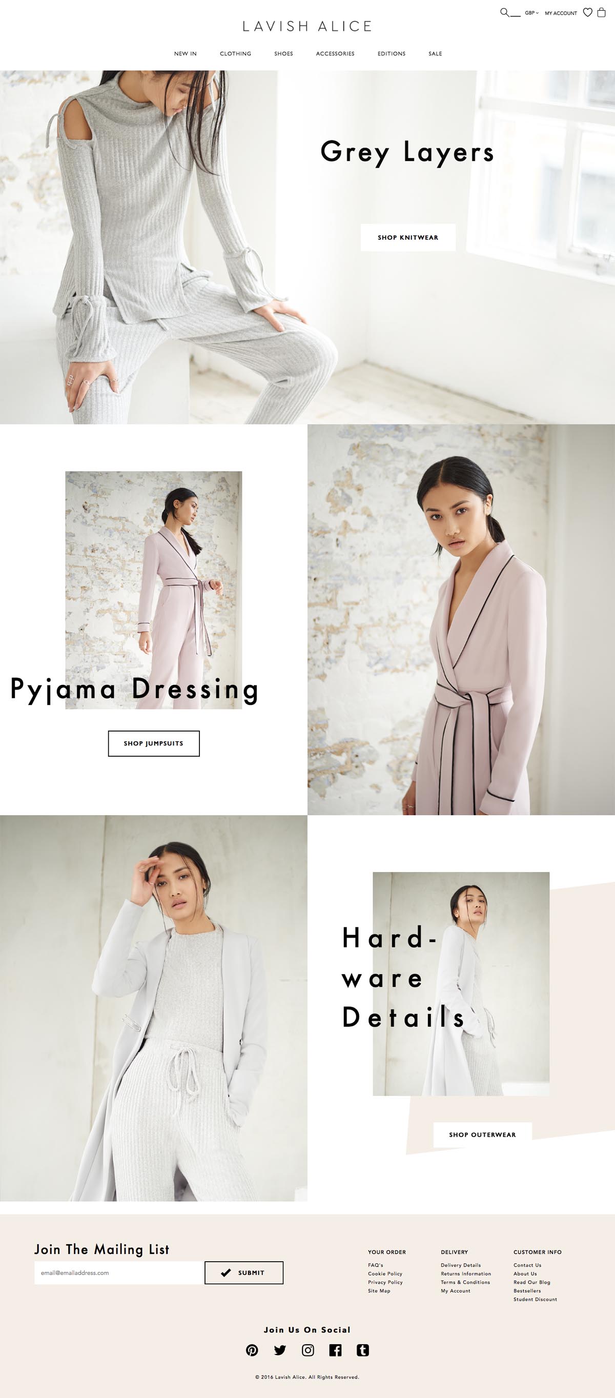 eCommerce website: Lavish Alice