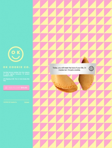eCommerce website: OK Cookie