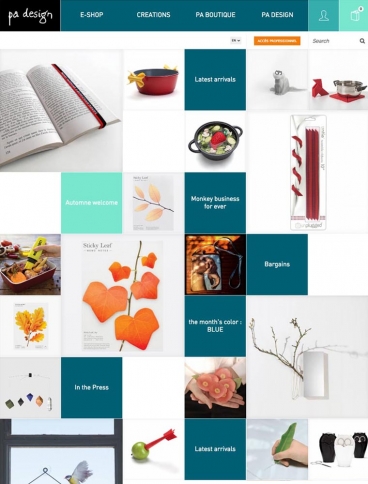 eCommerce website: PA Design
