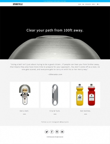 eCommerce website: Spurcycle