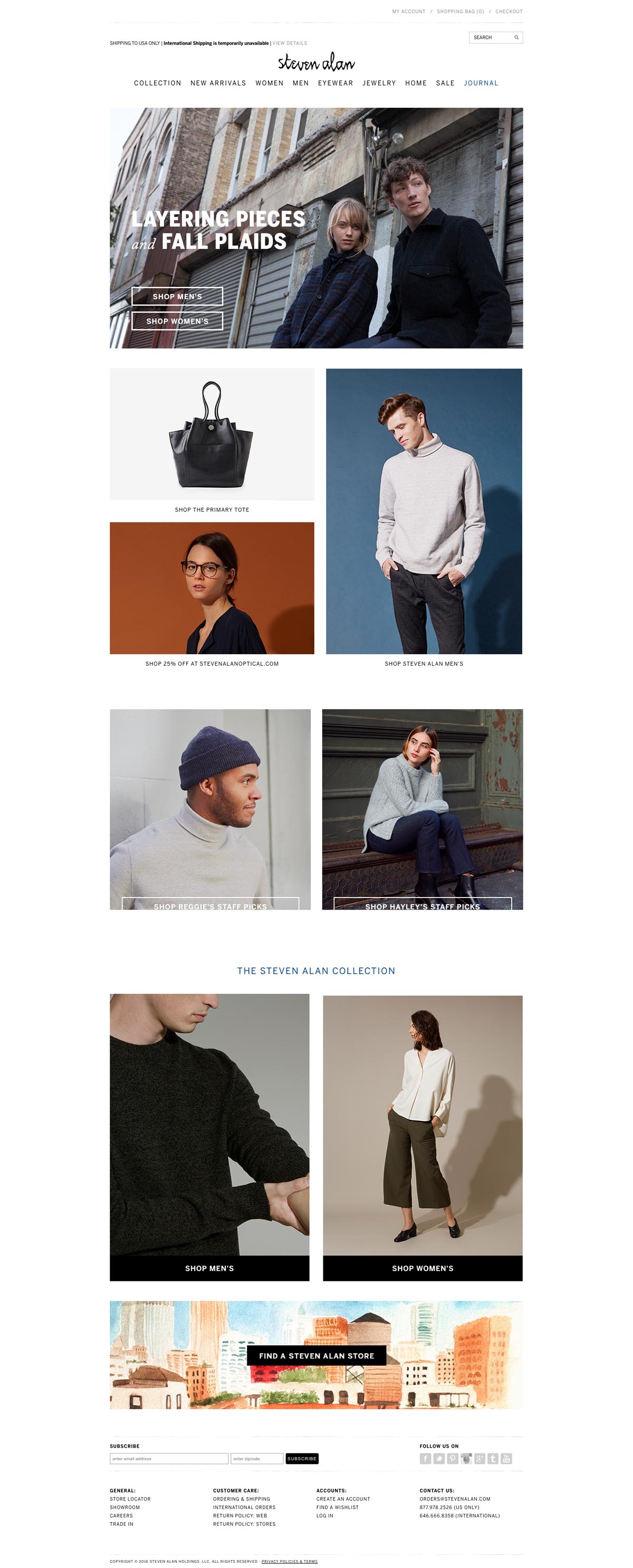 eCommerce website: Steven Alan