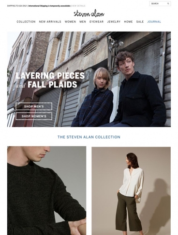 eCommerce website: Steven Alan